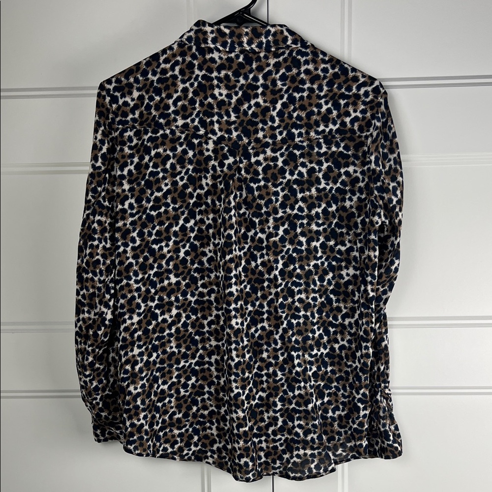 Massimo Dutti Leopard Print Button Down Shirt - image 9